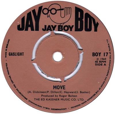 7inch Record GASLIGHT - Move BOY17 Jay Boy 1970 UK Rock Used