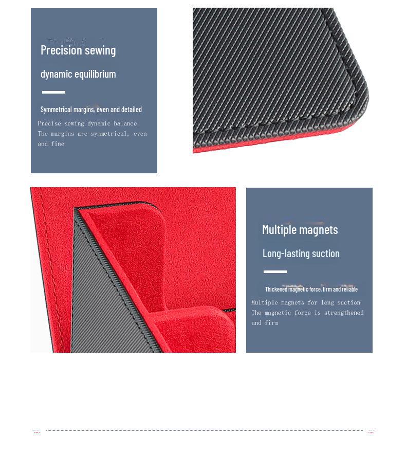 Hot-Selling Double Row 1200-Capacity PU Leather Magnetic Planet Card Game Box