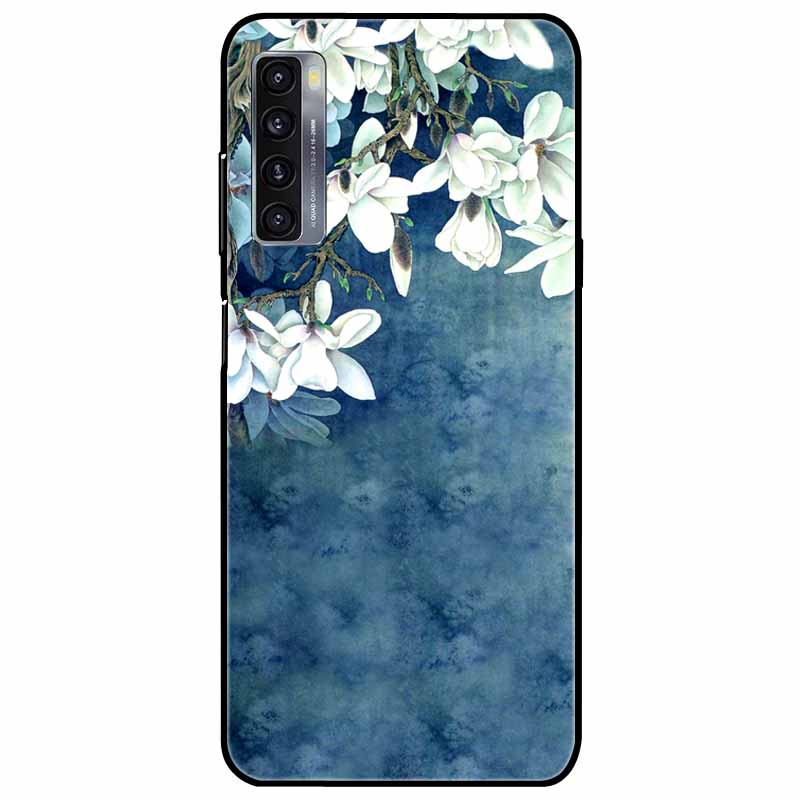 For TCL 20L Plus Case 20L+ Silicone Soft Shockproof TPU Back Cover for TCL 20S 20L Case Black Bumper Painted Funda TCL20S Capa