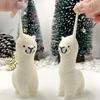 White Alpaca Tpr Squeeze Toy Elastic Stress Relief Cute Desktop Decor Ideal Classroom Prize Or Gift For Holidays