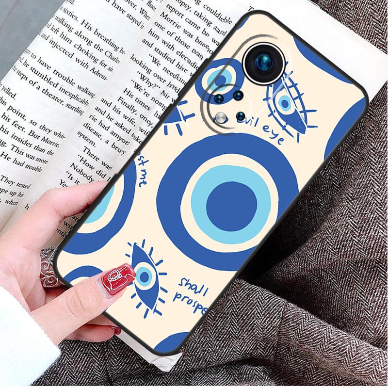 Evil Eye Lucky Eye Blue Case For Honor Magic 8 6 7 Lite Honor 400 200 Pro 50 70 90 X8c X8b X9a X9c X9b X9d Win Cover