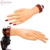 Hand Model Nail Art Fake Hand Flexible Soft Adjustable Plastic Finger Practice Prosthetic Model Manicure Training Display Tool