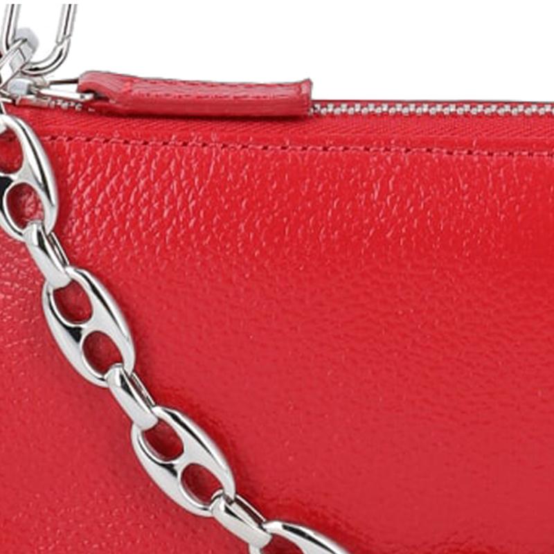 By Far Rachel Chain Nylon Mini Shoulder Bag Women bags Red 21FWMIRACHILGGSMACR