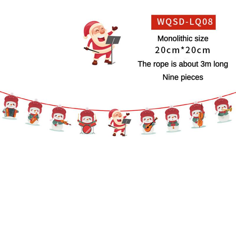 Christmas Banner 2024 Merry Christmas Decorations For Home Garland Santa Claus Navidad For Xmas Gift Noel Decor New Year 2025