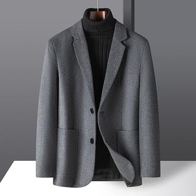 Autumn and Winter Wool Suit Jacket Solid Color Single-sided Wool Business Leisure Single West