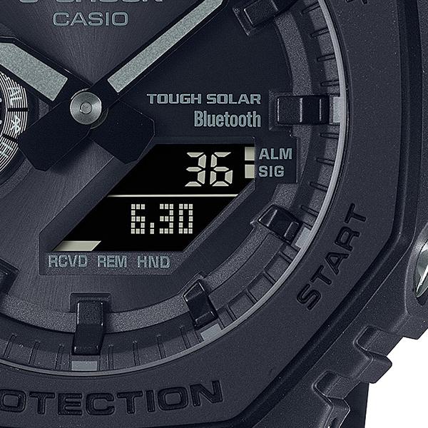 Casio G-Shock GA-B2100-1A1JF, Tough Solar Power, Bluetooth Smartphone Link, All Black "CasiOak" Carbon Core Guard, Men's Sport Watch, Brand New