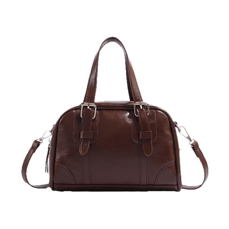 High-quality textured women's bag 2025 new Korean vintage handbag niche versatile commuter shoulder crossbody bag trendy