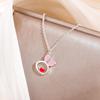 Charming Rabbit Heart Clavicle Necklace for Women