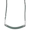 Venkovní houpačka z měkkého EVA materiálu s potaženými řetězy, tmavě zelená, snadná instalace, nosnost až 200 kg