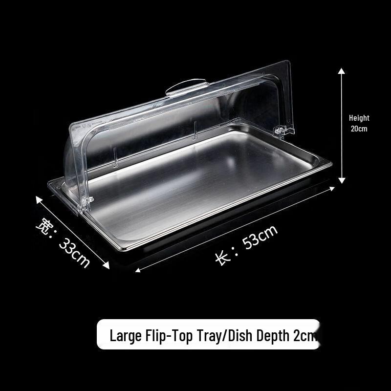 Stainless Steel Rectangular Buffet Food Cover with Tray