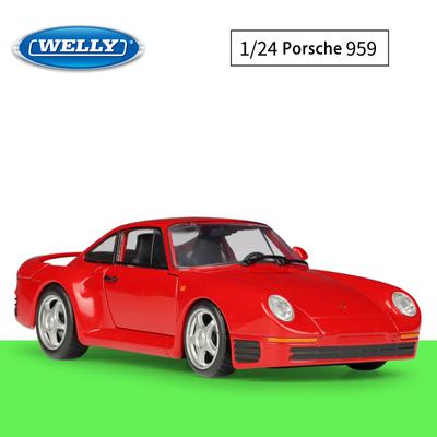 1/24 Scale WELLY Porsche 959 Alloy Car Model Diecasts Metal Toy Vehicles Car Model High Simulation Collection Childrens Gifts