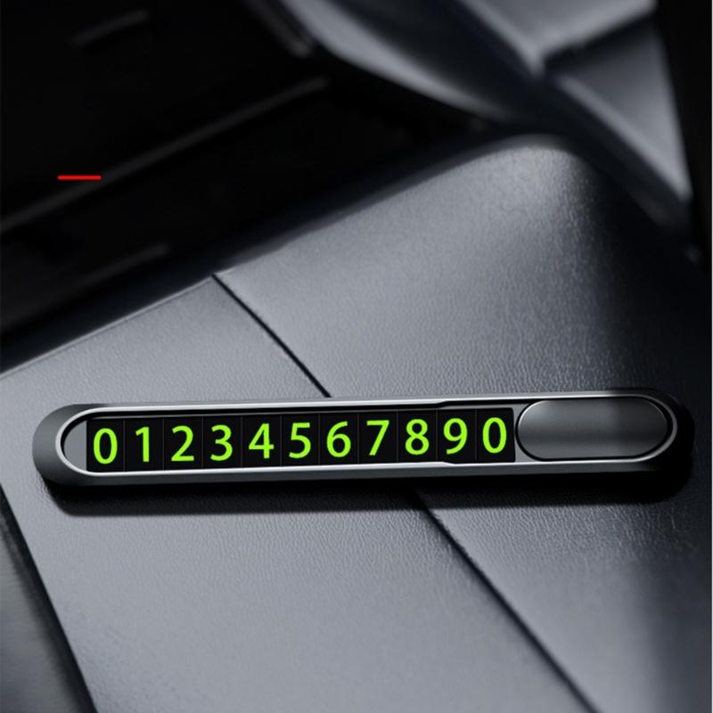 Car Temporary Parking Card Plate Adhesive Phone Number Plate Universal Automotive Dashboard Phone Number Plate