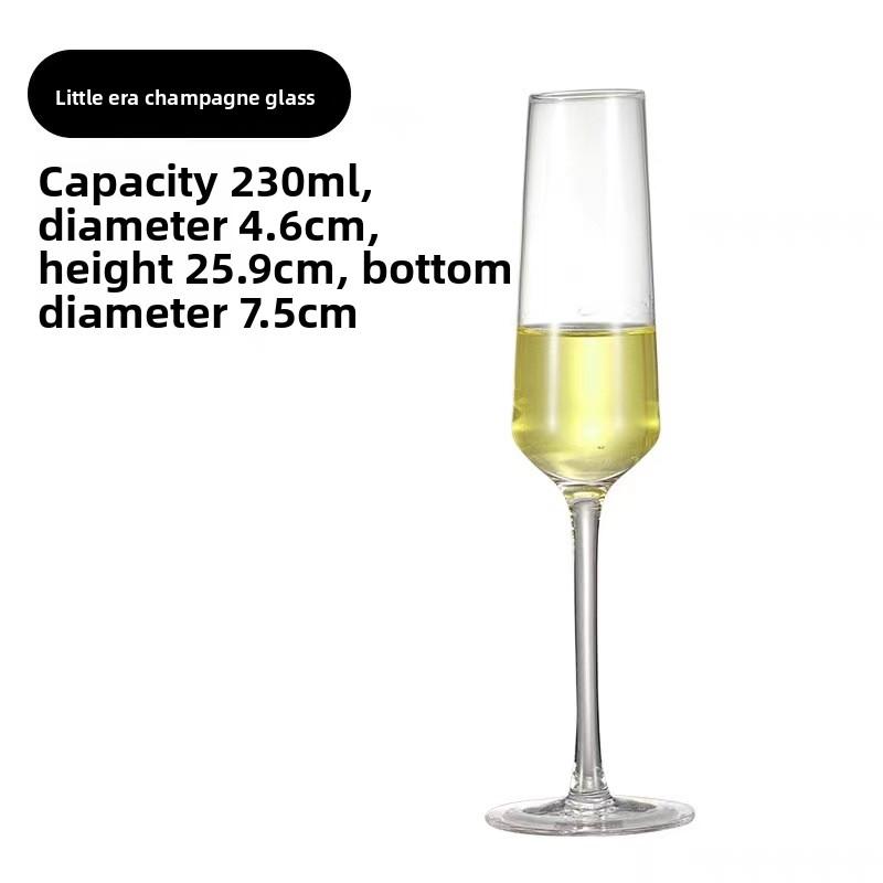 Crystal Champagne Flute Set for Sparkling Wine Cocktail Glass Home Use Creative Tall Stemware Elegant High Aesthetic Gift Box