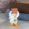 Resin Chicken Figurines with Brick Chicken Garden Statues Decors Decorative Ornament for Home Table Desk Yard Decors