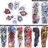 8 Fogli Tatuaggi Temporanei Full Sleeve Impermeabili 8 Fogli Tatuaggi Finti Mezza Manica Spalla per Donne Uomini