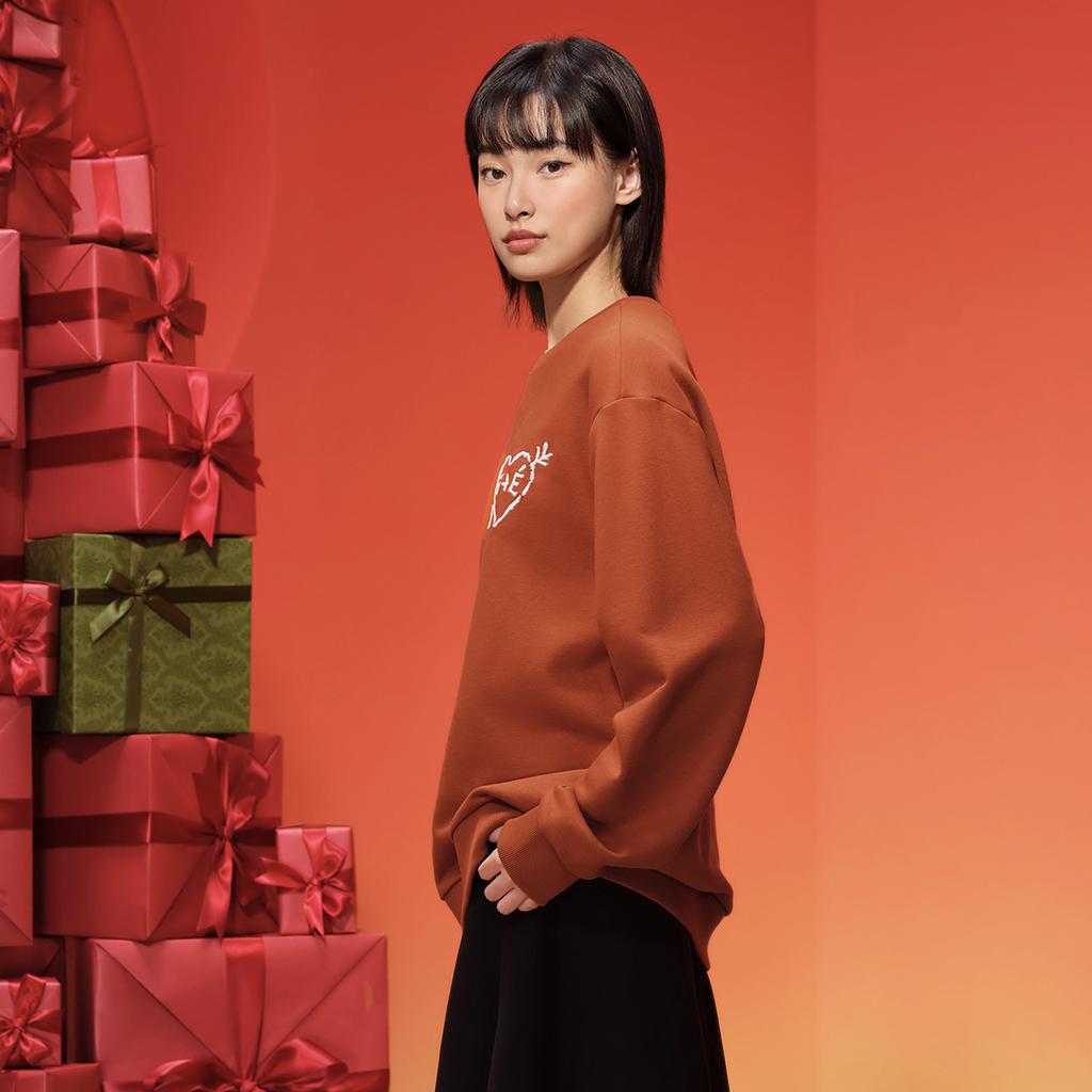 New FILA X Études Sweatshirt Men's Dark Clay Orange F11M516202FOR