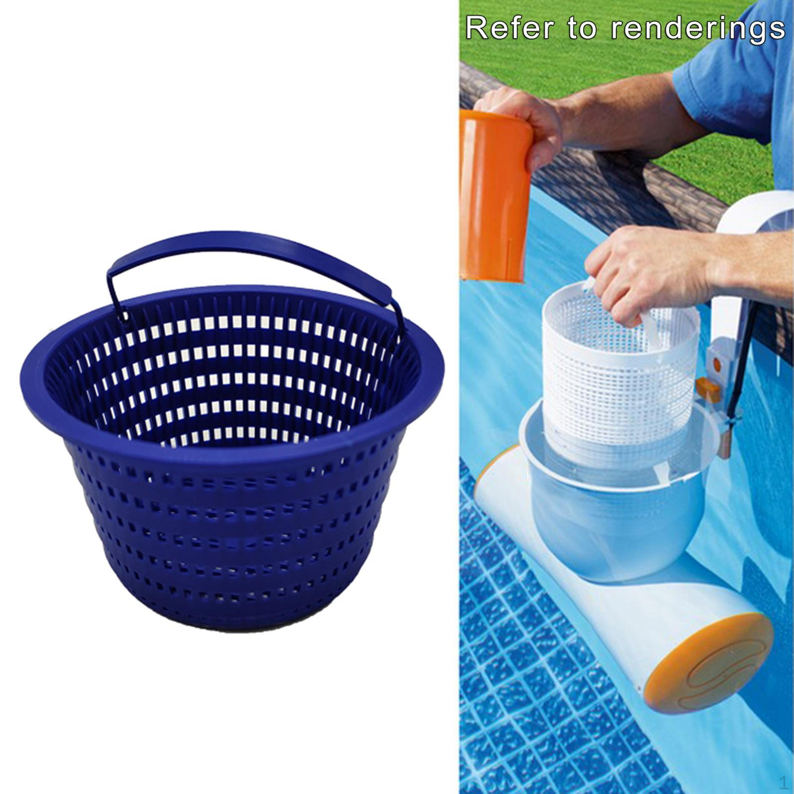 

Basket Pool Supplies Replacement Strainer Fine Mesh Plastic Cleaning Tool Universal Blue for C