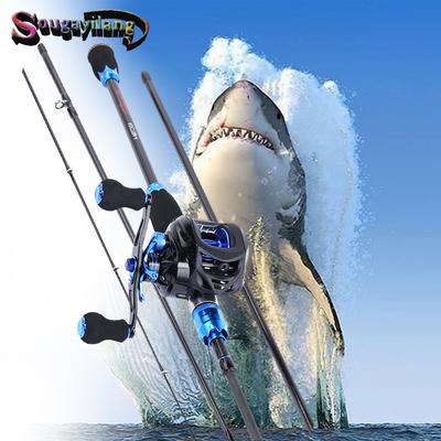 Fishing Rod and Reel Combo Casting Fishing Rod and 10+1BB Smooth Casting Reel Bass Trout Fishing Set