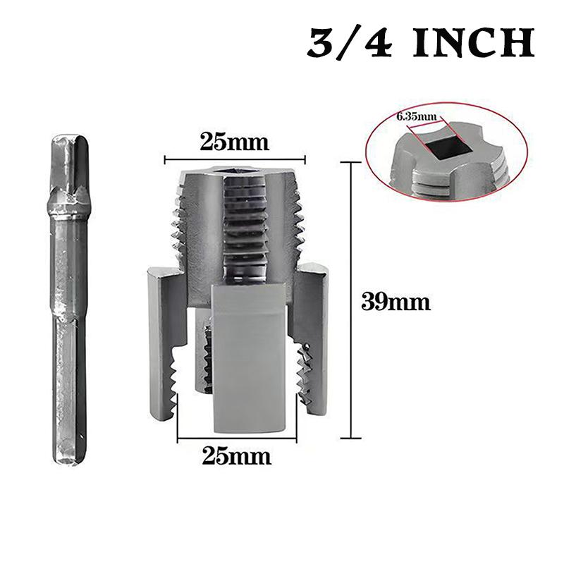 Pipe Thread Cutting Tool Integrated Internal External Pipe Threading Tool Electric Drill Compatible PVC Pipe Threader Kit