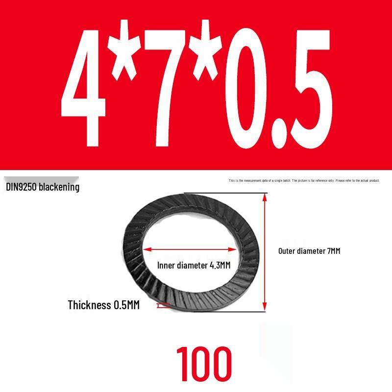 Double-Sided Serrated Lock Washer, 65Mn Steel & 304 Stainless, Anti-Loosening & Anti-Slip, Self-Locking