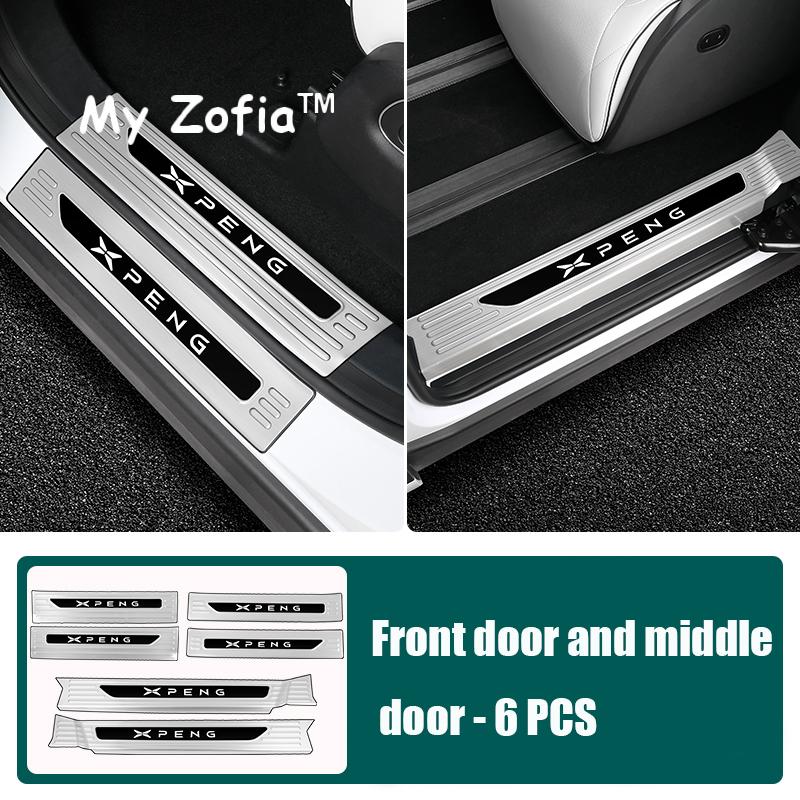 For Xpeng X9 2024 2025 Car Door stainless steel Welcome pedal trunk threshold guard plate anti-scratch protection Accessories