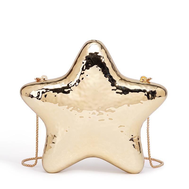Ladies Dinner Bag Shining Face Star Bag Niche Design Zinc Alloy Sense Dinner Light Luxury Evening Bag