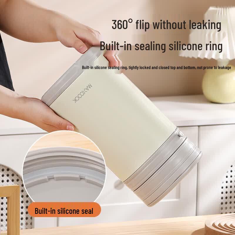 MAXCOOK 304 Stainless Steel Vacuum Insulated Divided Lunch Container