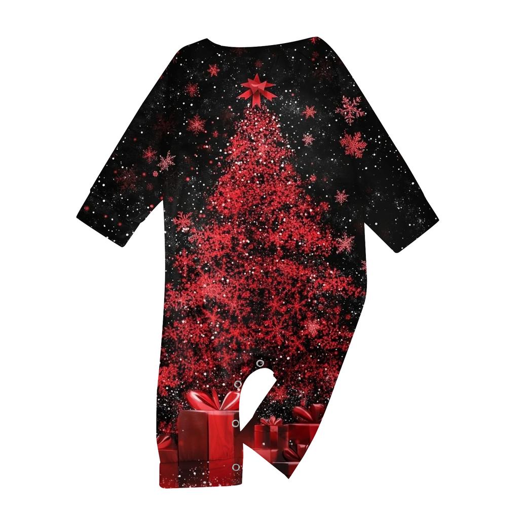 Christmas Print Family Outfit Long Sleeve Top + Pants Set Family Outfit