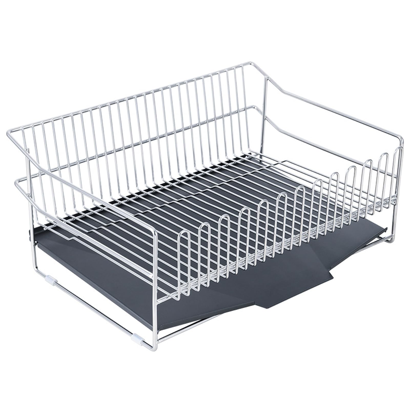 

Wowfill Сушилка для посуды над раковиной Кухонная полка Корзина для сушки посуды Нержавеющая сталь 304 Сушилка для посуды и Защита от ржавчины Защита от царапин