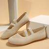 Flache Einzel Schuhe Damen Herbst neu große Größe runde Zehenpartie Fußbedeckung Mode Freizeitschuhe