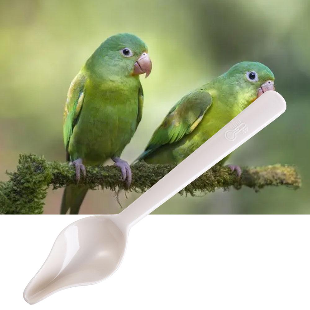

Heat-resisting Bird Feeding Spoon Long Handle Chicks Medicine Spoon For Cockatiel Parrots бежевый