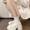 Foreign style boots women's autumn 2025 new Korean version versatile small foreign style round head thick-soled elastic boots