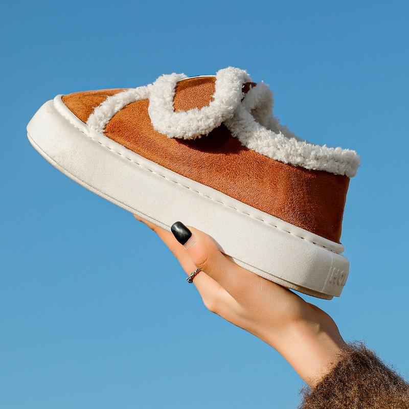 thick-soled cotton slippers women's autumn and winter new indoor home bag and velvet outer confinement cotton shoes