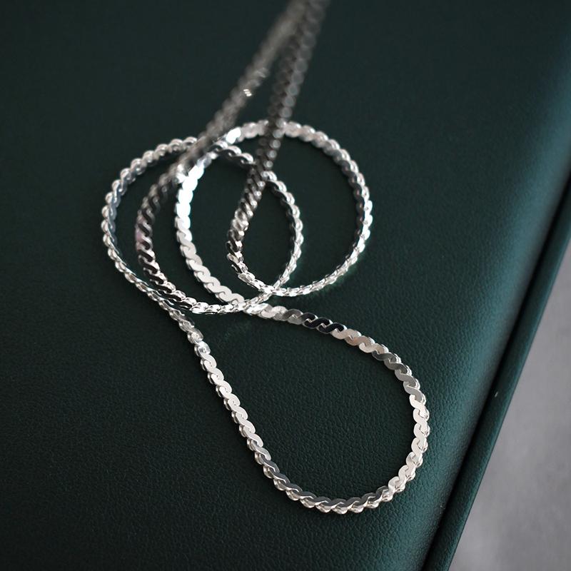 New 925 Sterling Silver Exquisite Choker Necklace 16/18/20/22/24 Inche String Chain For Women Men High Quality Fine Jewelry Gift