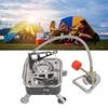 Camping Stove Folding Stable Support Wind Resistant High Efficiency Portable Gas Stove for Outdoor Hiking Black