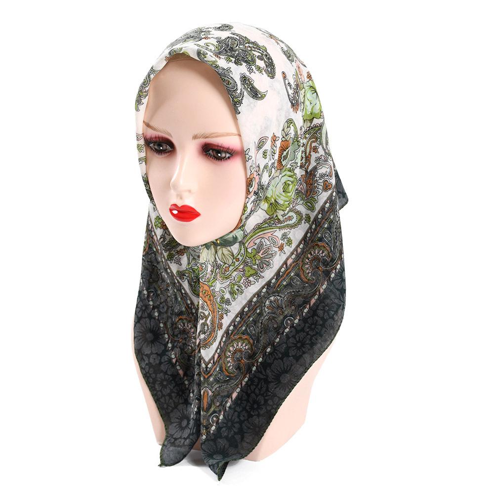 70*70Cm Spring Summer Russian Square Scarf Women Luxury Paisley Print Bnadana Headband Scarves Babushka Handkerchief Head Wraps