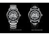 Popular Men's Black Warrior Hollow Mechanical Watch - Stylish, Waterproof, Luminous, Automatic