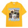 Summer freak funny watermelon cat meme Graphic T Shirt Men Women Silly Kitten Lover T Shirt Fashion cotton oversized T shirt
