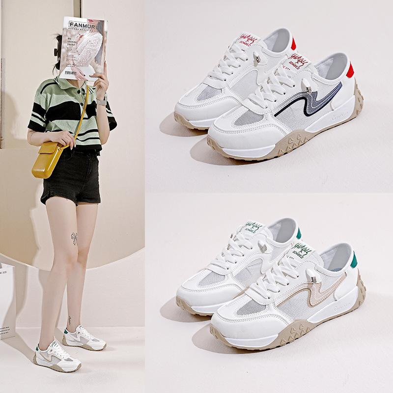 Net shoes women's Forrest Gump shoes breathable and lightweight little white shoes 2025 summer new sports training shoes women's board shoes 828