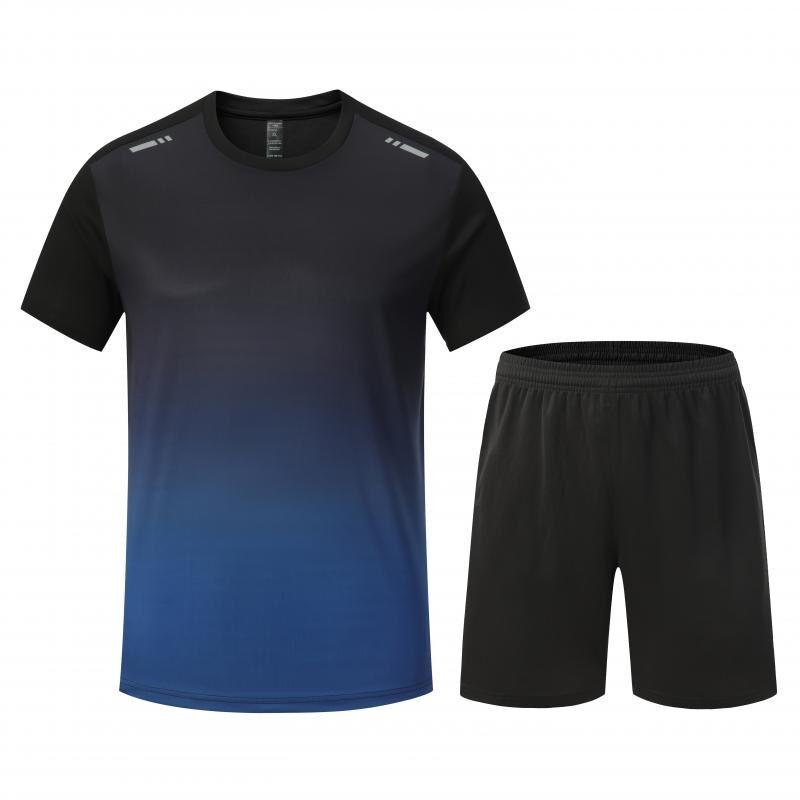 Adult Running Sportswear Quick Drying T-shirt Set Short Sleeve Uniform Fitness Clothes Tracksuit Gym Sports Outfit Clothing
