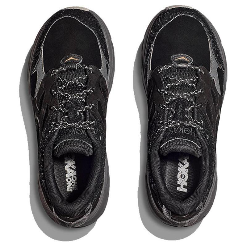 HOKA ONE ONE Clifton L Elite Terrain System Black Satellite Grey Sneakers 1150910-BCKST