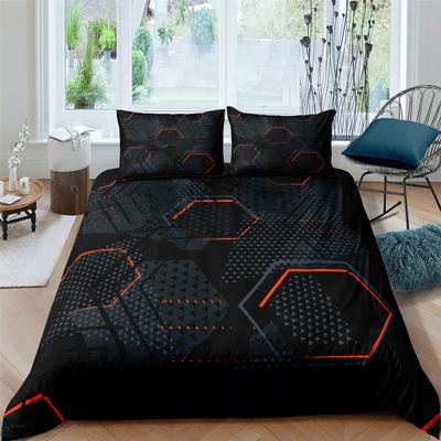 Duvet Cover Queen Geometric Bedding Set 3D Bed Set Girls Full Size Bed Comforter Cover Sets Twin Quilt Cover Unisex Honeycomb