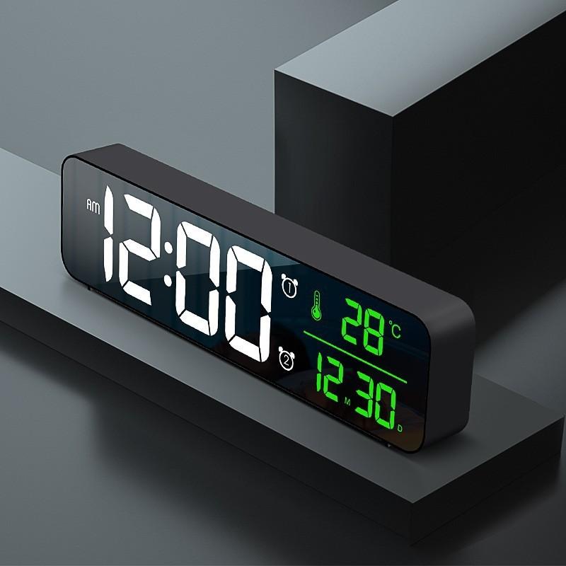 Electronic Modern Alarm Clock Mirror Digital Clock For Home And Office Decor