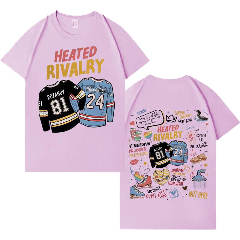 Heated Rivalry Shane Hollander Ilya Rozanov Trendy Graphic Tshrit Men Women Clothing Streetwear Tee Shrits Casual Short Sleeves