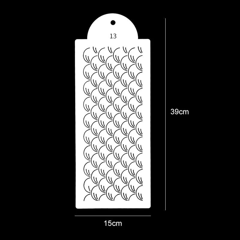 Kek Sprey Şablonu Plastik Dekorasyon Aletleri Hamur Kalıbı Kurabiye Damgası Tatlılar İçin Kabartma Aleti Boyama Çizim Şablonu