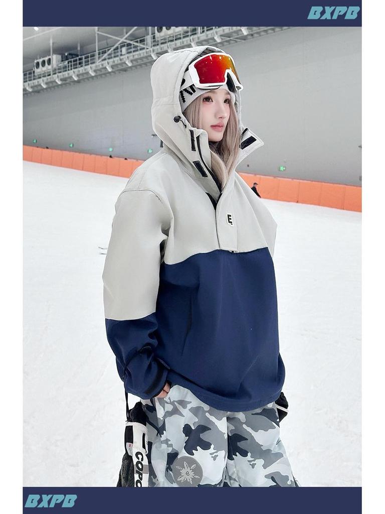 Verbessertes wasserdichtes Skianzug-Set mit warmem Hoodie und Hose für Damen und Herren