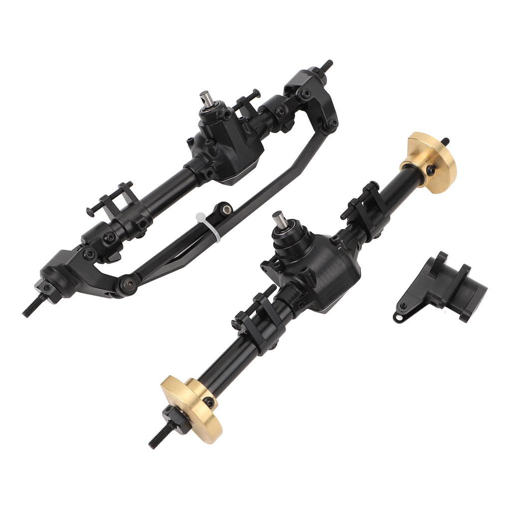 RC Front Rear Axle 27T 8T Internal Mounting Gear RC Car Axle Assembly Set with Link Mount for SCX10 PRO Black