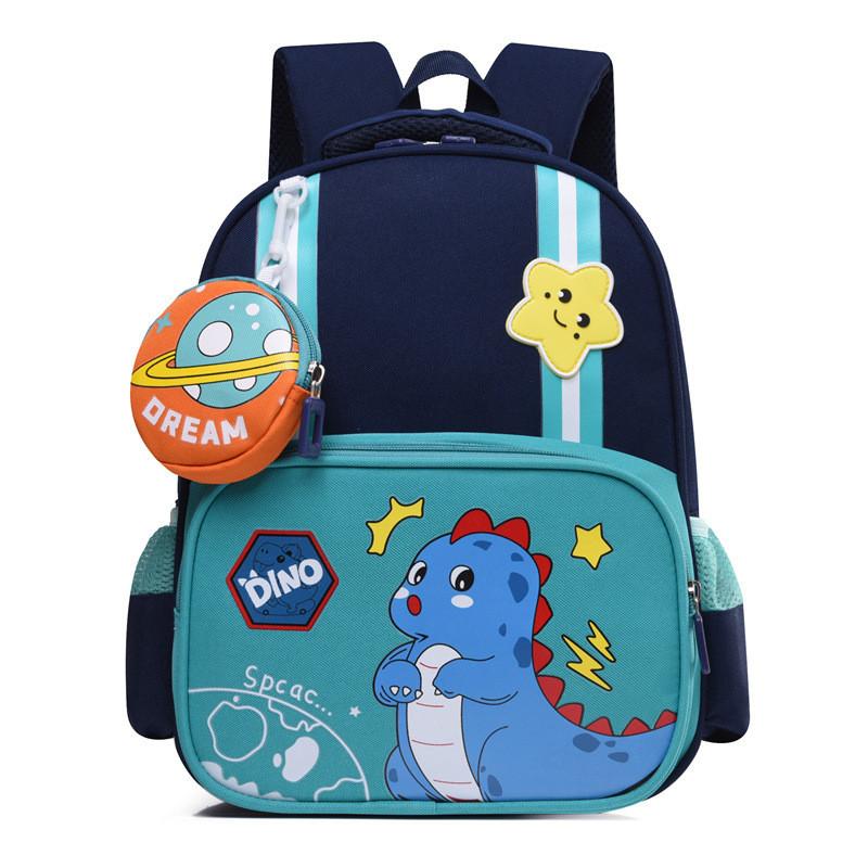 Cute Dinosaur Pattern Backpack For Children Breathable Oxford Cloth Bag For Kindergarten