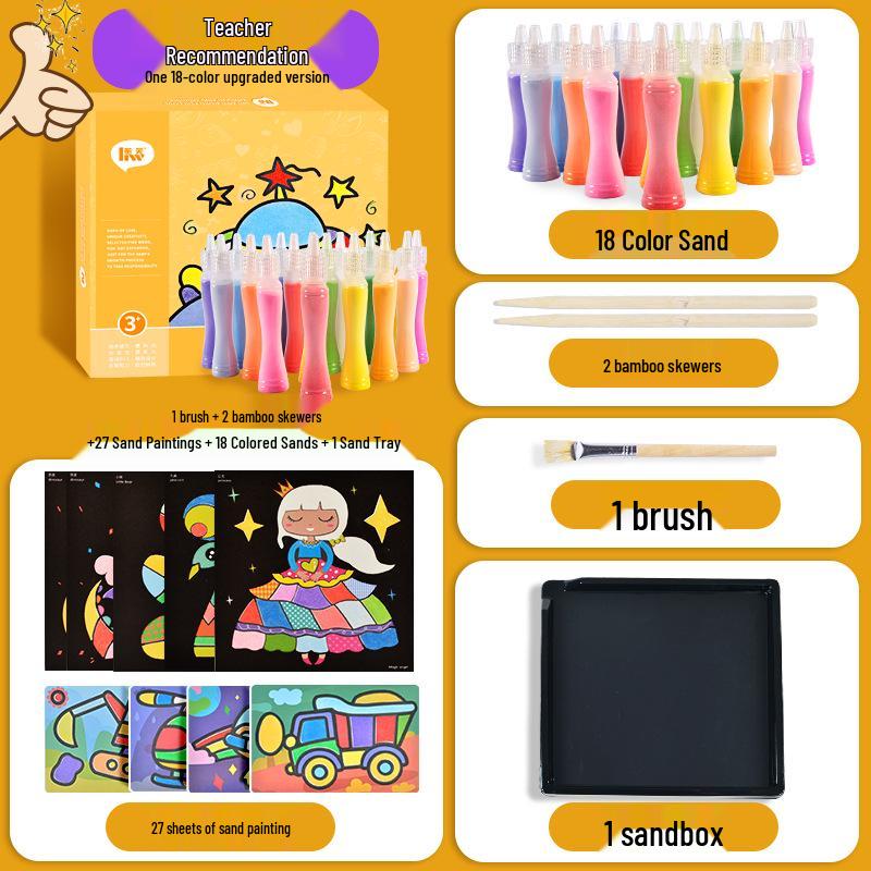Children's DIY Sand Painting Kit: Educational Craft Toy for Boys and Girls