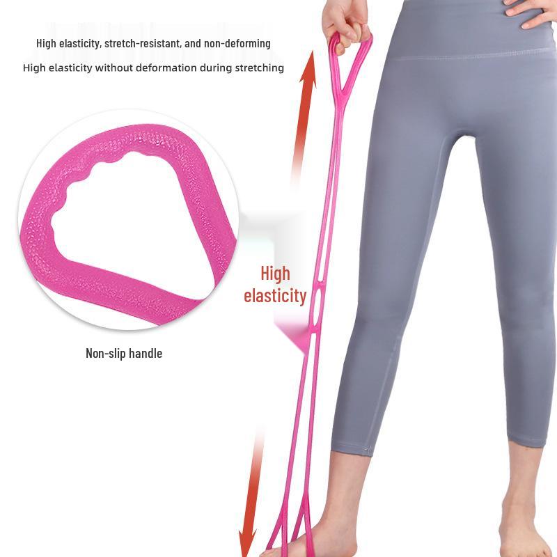Macaron-Colored Four-Ring Resistance Band for Hands, Feet, Shoulders, Chest, Back, and Yoga Stretching